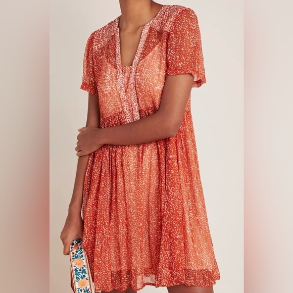 Maeve Dresses & Skirts - Maeve Coral Floral Blouse Dress